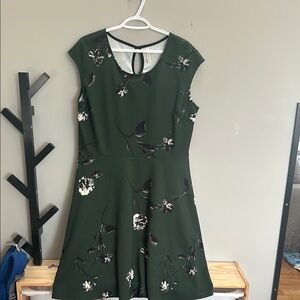 Green Fit and Flare Mini Dress